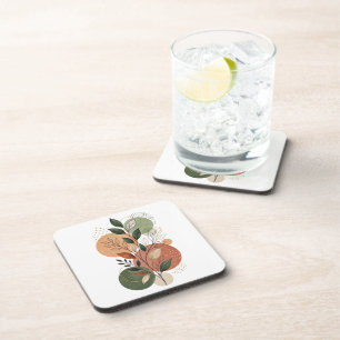 Elegante waterverf herfst botanische fruit coaster bier onderzetter