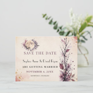 Elegante Waterverf Herfst Burgundy Halloween Bruil Save The Date