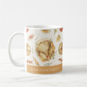 Elegante Waterverf herfst Herfst Turkije Thanksgiv Koffiemok (Links)