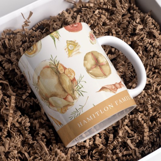 Elegante Waterverf herfst Herfst Turkije Thanksgiv Koffiemok