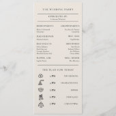 Elegante Waterverf Herfst Herfst Wildflower Weddin Programmakaart (Achterkant)