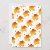 Elegante Waterverf herfst laat Boho bloemenbruilof Kaart (Achterkant)