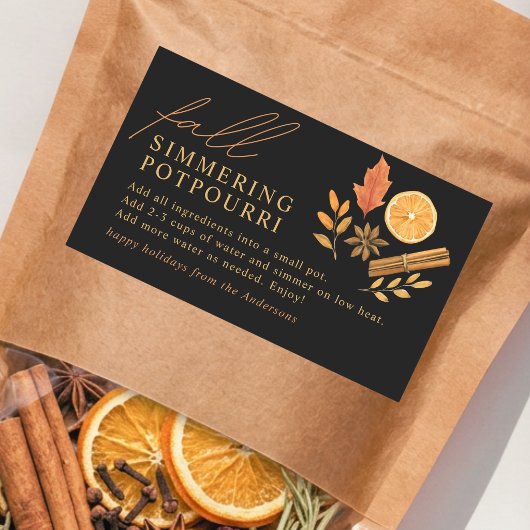 Elegante Waterverf Herfst Sudderende Potpourri Cad Rechthoekige Sticker