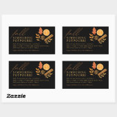 Elegante Waterverf Herfst Sudderende Potpourri Cad Rechthoekige Sticker (Vel)