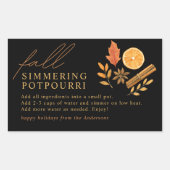 Elegante Waterverf Herfst Sudderende Potpourri Cad Rechthoekige Sticker (Voorkant)