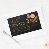 Elegante Waterverf Herfst Sudderende Potpourri Cad Rechthoekige Sticker (Envelop)