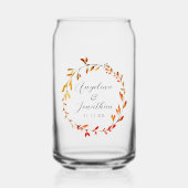 Elegante Waterverf herfstbladeren aangepaste bruil Blikvorm Glas (Voorkant)