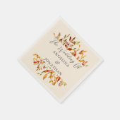 Elegante Waterverf herfstbladeren aangepaste bruil Servet (Hoek)