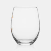 Elegante Waterverf herfstbladeren aangepaste bruil Wijnglas Zonder Voet (Links)