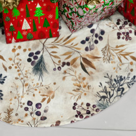 Elegante Waterverf herfstkleuren bloemenpatroon Kerstboom Rok