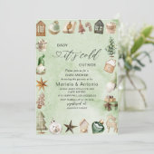 Elegante Waterverf het is koud buiten Baby shower Kaart (Staand voorkant)