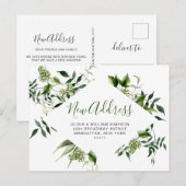 Elegante Waterverf Hop Foliage Moving Aankondiging Briefkaart (Voorkant / Achterkant)