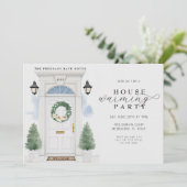 Elegante Waterverf Housewarming Party Kaart (Staand voorkant)