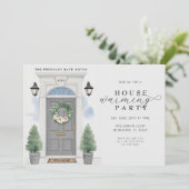 Elegante Waterverf Housewarming Party Kaart (Staand voorkant)