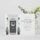 Elegante Waterverf Housewarming Party Kaart (Staand voorkant)