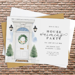 Elegante Waterverf Housewarming Party Kaart