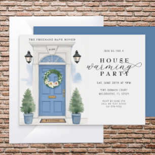 Elegante Waterverf Housewarming Party Kaart