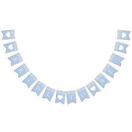 Elegante Waterverf Iets Blauw Bruid om te zijn Vlaggetjes