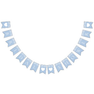 Elegante Waterverf Iets Blauw Vrijgezellenfeest Vlaggetjes