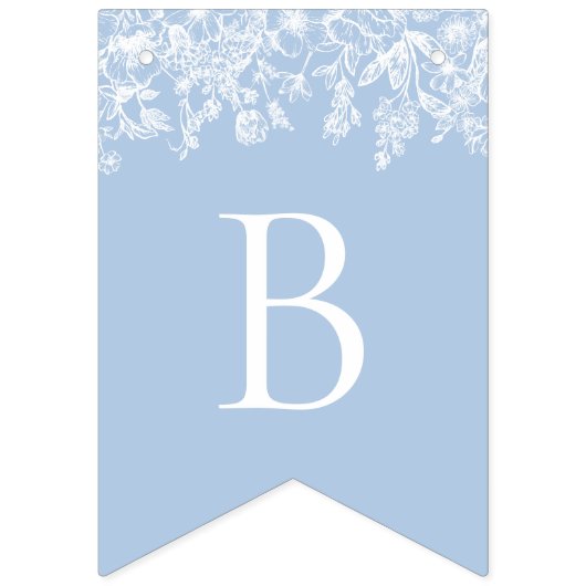 Elegante Waterverf Iets Blauw Vrijgezellenfeest Vlaggetjes (Tweede vlag)