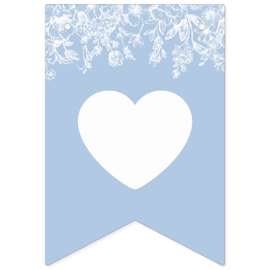 Elegante Waterverf Iets Blauw Vrijgezellenfeest Vlaggetjes (Eerste vlag)