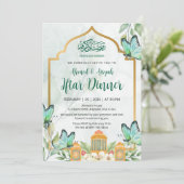 Elegante waterverf Iftar Ramadan diner uitnodiging (Staand voorkant)