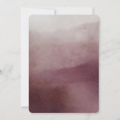 Elegante Waterverf in Cranberry bruiloft uitnodigi Kaart (Achterkant)