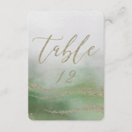 Elegante waterverf in gebladerte Huwelijks Tafel N Kaart