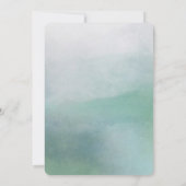 Elegante Waterverf in Ocean Baby shower Invitation Kaart (Achterkant)