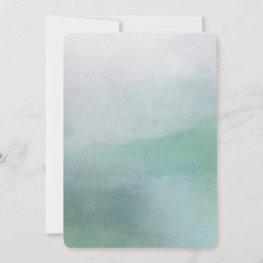 Elegante Waterverf in Ocean Baby shower Invitation Kaart (Achterkant)