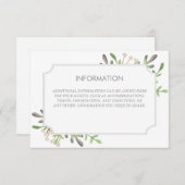 Elegante waterverf informatiekaart informatiekaartje (Voorkant / Achterkant)
