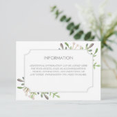 Elegante waterverf informatiekaart informatiekaartje (Staand voorkant)