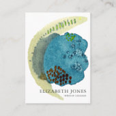 Elegante Waterverf Interieurontwerper Abstract Visitekaartje (Voorkant)