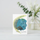 Elegante Waterverf Interieurontwerper Abstract Visitekaartje (Staand voorkant)