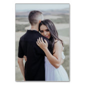 Elegante waterverf Iris bloem script foto Kaart (Achterkant)