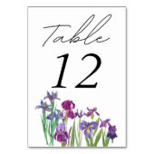 Elegante waterverf Iris bloem script foto Kaart (Voorkant)