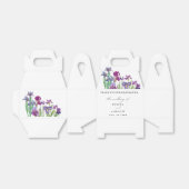 Elegante waterverf Iris bloemenscript bruiloft Bedankdoosjes (Uitgevouwen)