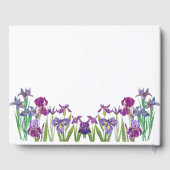 Elegante waterverf Iris bloemenscript bruiloft Gastenboek (Achterkant)