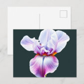 Elegante Waterverf Iris Bloom met delicate bloembl Briefkaart (Voorkant / Achterkant)