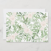 Elegante Waterverf ivoor Roos huwelijksceremonie Kaart (Achterkant)