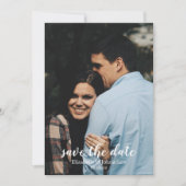 Elegante Waterverf Ivoor Trouw Save the Date Kaart