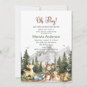 Elegante Waterverf Jongensavontuur Begin Baby Show Kaart (Voorkant)