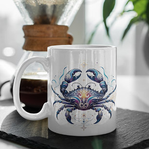 Elegante Waterverf Kanker Zodiac Custom Mok