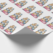 Elegante Waterverf Katten Cadeauverpakking Cadeaupapier (Hoek)