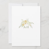 Elegante Waterverf Kerk Bloemige Bruiloft Kaart (Achterkant)