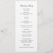 Elegante Waterverf kerk bruiloft plat programma Programmakaart (Achterkant)