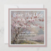 Elegante Waterverf Kersenbloesem Save The Date (Voorkant)