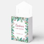 Elegante Waterverf Kerst Baby shower Bedankdoosjes (Geopend)