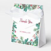 Elegante Waterverf Kerst Baby shower Bedankdoosjes (Voorkant Zijde)