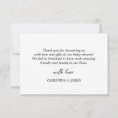 Elegante Waterverf Kerst Baby shower Bedankkaart (Achterkant)